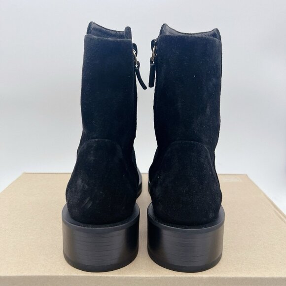 Stuart Weitzman 5050 Bold Zip Bootie Ankle Boots Black Suede US 6 - Made SPAIN - Picture 8 of 12